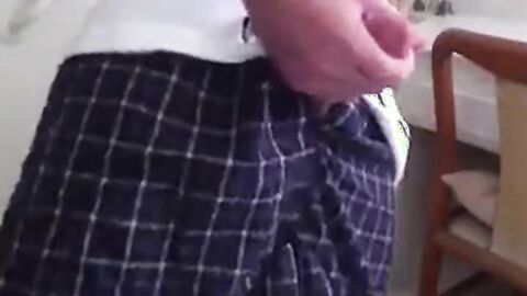 Skinny Twink's Mess-Free Condom Wank