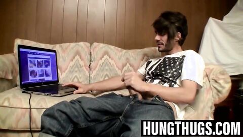 Fit Devin rewards himself with a guitar and stroking