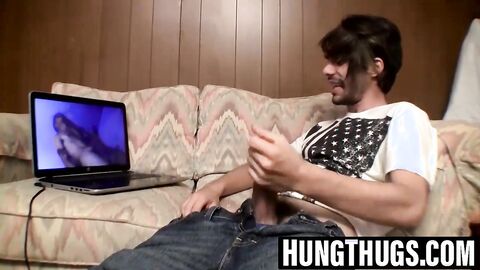Fit Devin rewards himself with a guitar and stroking