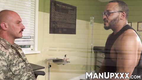 Dillon Diaz drenches Sergeant Greg Rileys face in the interrogation room