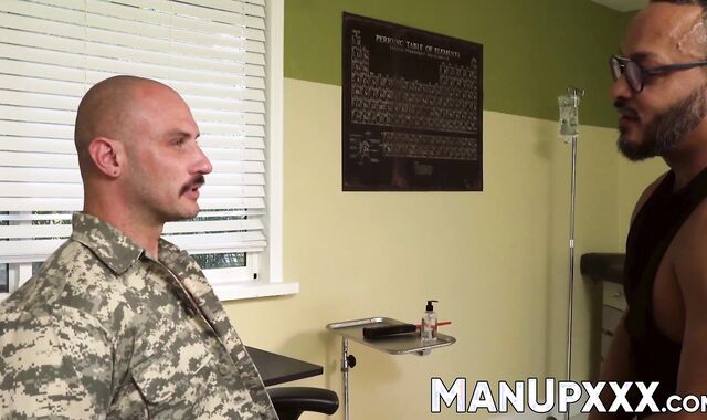 Dillon Diaz drenches Sergeant Greg Rileys face in the interrogation room