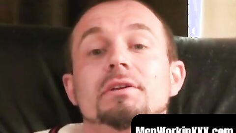 MenWorkinXXX.com - Hairy mature stud tugs on his dick and explodes with jizz intensel