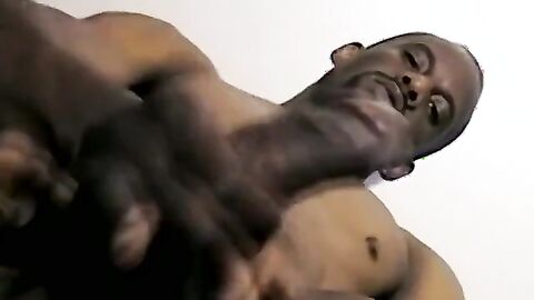 JoeSchmoeXXX.com - Athletic black jock jerks off his huge long cock and cums