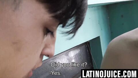 Young Latino tastes dick for first time in wild threesome