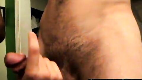 Straight gal sucks two cute straight guys big dicks