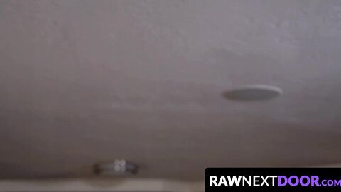 RawNextDoor.com - Gays Spencer Laval and Johnny B share steamy kitchen bareback fucki