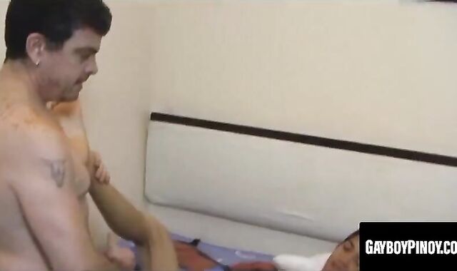 Daddy fucks Michael until the Asian twink moans in pleasure