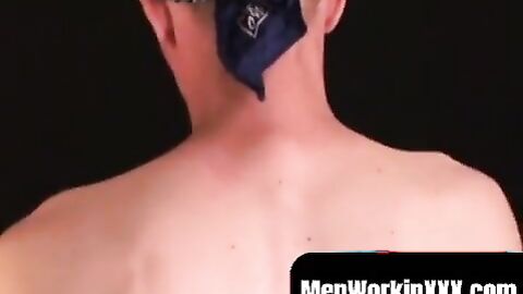 MenWorkinXXX.com - Rough gay flaunts his body and big cock while masturbating intense