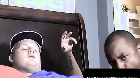 J Bone unloads thick white ropes during an oily solo session