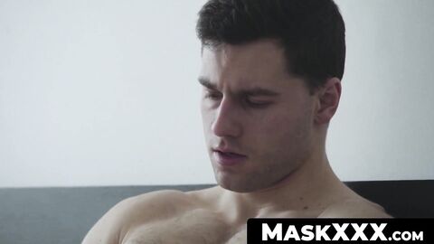 MaskXXX.com - Handsome jock Sam Cuthan's thick cock stroking and wank off