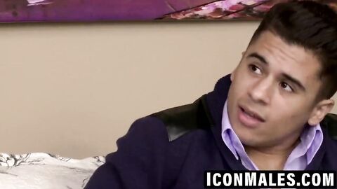 Beefy Brad forces his cock in Armond's wet hole