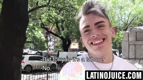 Latino bottom picked up and filled with raw dick