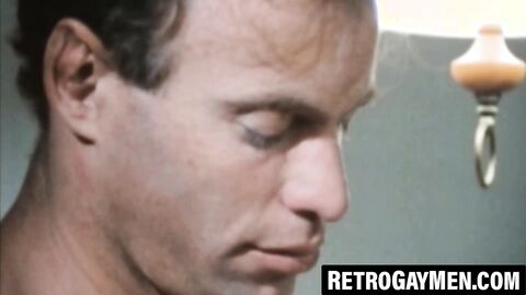 Gay stud bred with a thick load on his muscular torso