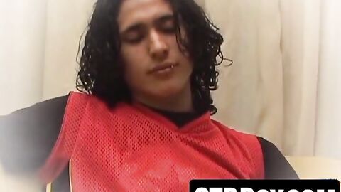 Long haired twink barebacks his boys sweet hole