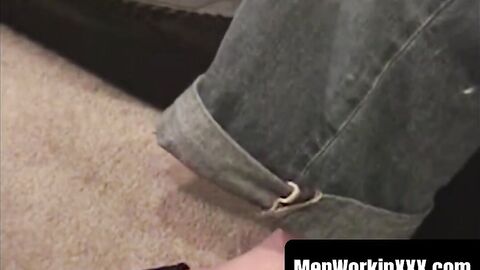 MenWorkinXXX.com - Mature dude with beard has an intense solo masturbation session