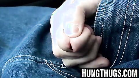 Thug Billy jerks juicy fuck stick in parked car