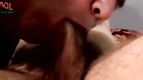 JoeSchmoeXXX.com - Young hairy amateur with glasses drained by mature guy's mouth