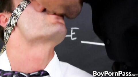 Big dicked student slides his cock in teachers tight asshole