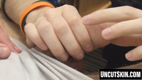 Two twinks with uncut cocks get nasty in passionate fucking