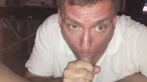 Amateur Blowjob with Big Cock & Cum Swallowing