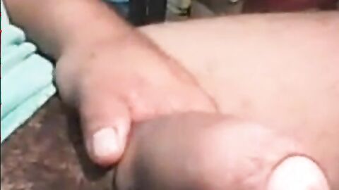 Fat Uncut Latino Daddy Shoots Thick Load