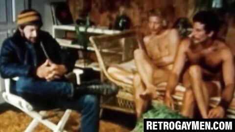 Hairy muscular gay orgy turns into breeding frenzy