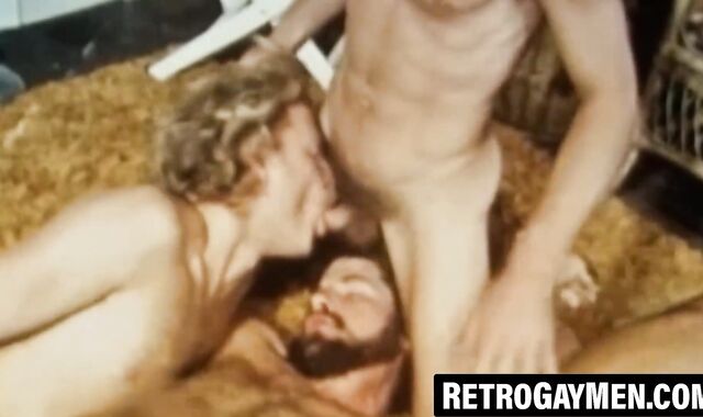 Hairy muscular gay orgy turns into breeding frenzy