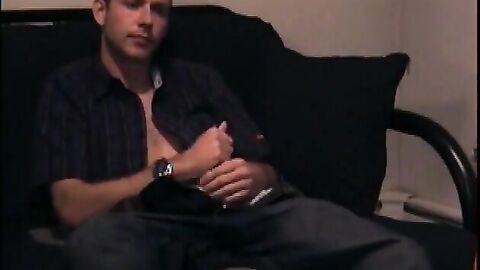 Butt muncher finally gets to jerk his aching cock raw