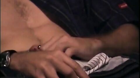 Butt muncher finally gets to jerk his aching cock raw