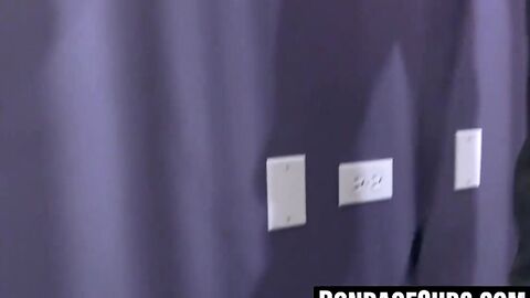 Tied up dude endures cruel torment and domination