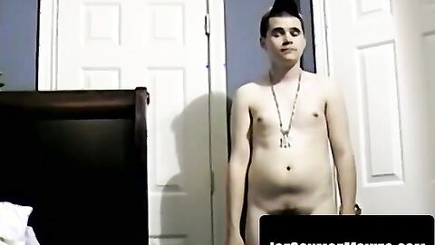 Gage winchesterâs wet dick erupts during thigh flex orgasm