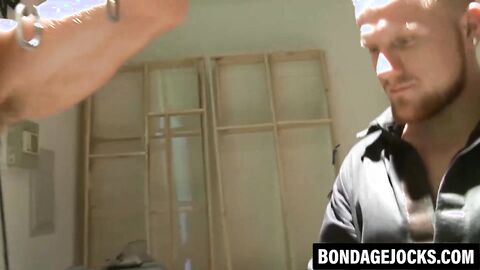 Handsome hunk jerked off by naughty jock dom