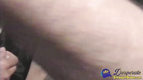 Straight amateurs are having their first anal breeding in a wild foursome