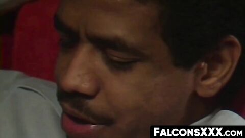 FalconsXXX.com - Buster, Melchor, and Johnson's bareback threeway ignites with fiery