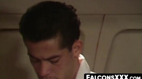 FalconsXXX.com - Buster, Melchor, and Johnson's bareback threeway ignites with fiery