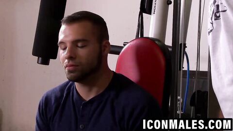 Nick teases with slow strokes of his thick hard cock