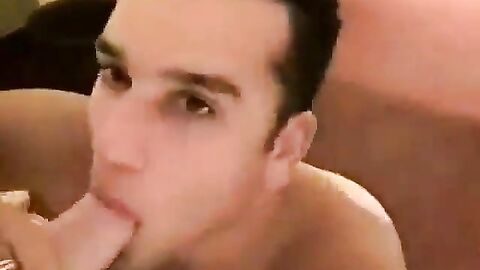 Amateur Twink Takes on Two Big Cocks for a Facial