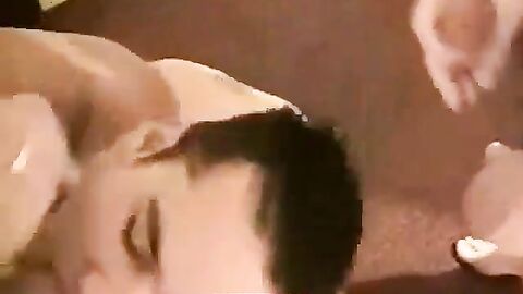 Amateur Twink Takes on Two Big Cocks for a Facial