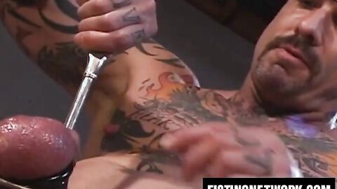 Steve Cannon satisfies cock stuffing fetish with tools