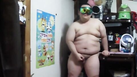 Asian Chub Jerks Off Solo