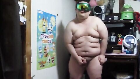 Asian Chub Jerks Off Solo