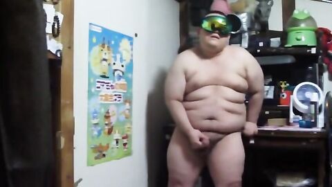 Asian Chub Jerks Off Solo