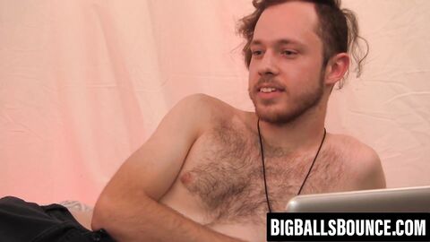 Pretty Woody Johnson erupts hard after intense cock tugging