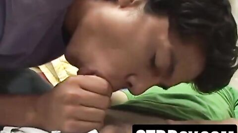 Skinny Latino twinks bareback pound wet holes rough