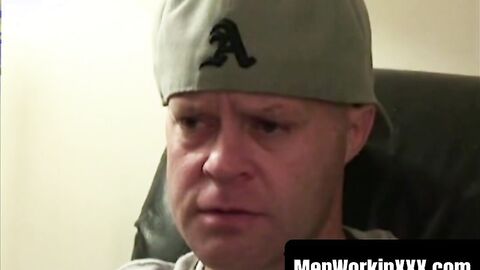 MenWorkinXXX.com - Amateur bald dude strokes his dick until it is rock hard
