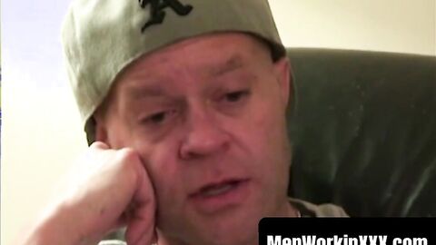 MenWorkinXXX.com - Amateur bald dude strokes his dick until it is rock hard