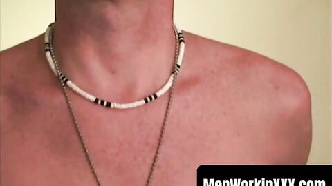 MenWorkinXXX.com - Amateur bald dude strokes his dick until it is rock hard