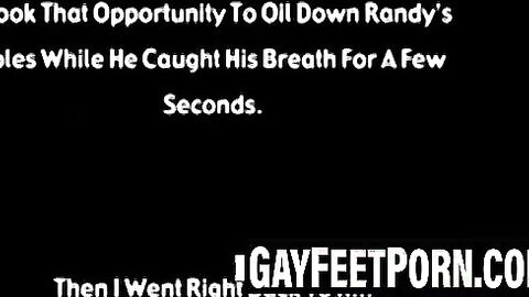 Randyâs ripped frame and huge shaft teased with toe play