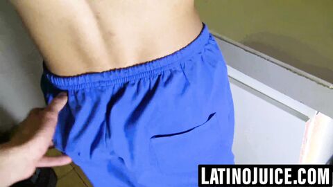 Twink Latino earns cash for bareback and facial