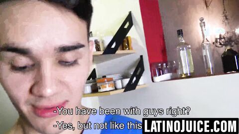 Twink Latino earns cash for bareback and facial